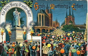 Grüße vom St. Martinstag Erfurt von einer Postkarte (Xenophon)