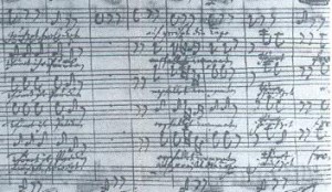 Autograph des Eingangschor von J.S. Bachs Weihnachtsoratorium (BWV 248, )