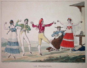 Spanischer Volkstanz, um 1810 (Pierre Chasselat)