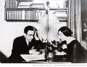 Poulenc Francis Poulenc mit Wanda Landowska - Hatte er von der Cembalistin die Idee für sein Concert champetre? (Bibliothèque nationale de France)