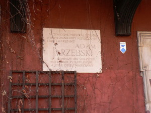Adam Jarzebski Gedenktafel für Adam Jarzebski in Warschau (Krzysztof Dudzik)