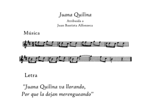 alfonseca Juana Quilina, ein populärer Merngue, geht auf Juan Bautista Alfonseca zurück. (Cheposo)