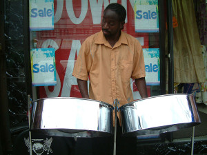 steelpan Steelpan-Musiker in der High Street von Trinidad (2007, Shanel)