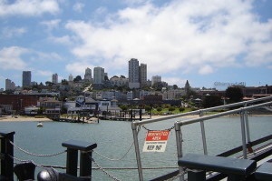 skyline Skyline San Franciscos von Fisherman's Wharf aus gesehen: In dieser Stadt würde man(cher) gerne einen Konzertabend erleben (Sarah C-M).