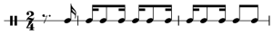 cal Rhythmus-Pattern der Calypso-Tanzform (User Hyacinth)