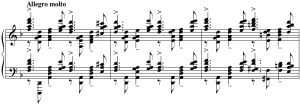 Kadenz aus dem 3. Klavierkonzert von Sergej Rachmaninow, op. 30 (1909), entstanden im Jahr seiner ersten Amerika-Tour (Alton Finale 2007)