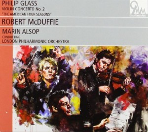 Das London Philharmonic Orchestra unter Leitung von Marin Alsop spielt Glass' 2. Violinkonzert mit Robert McDuffie, dem es gewidmet ist (Orange Mountain Music 2010, B00FY3BY0S).