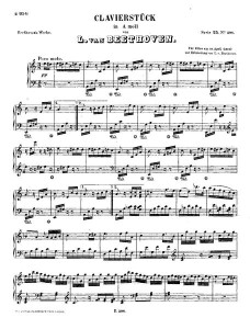 Sicherlich die bedeutendste aller bloßen Bagatellen: Nr. 25 a-Moll von Ludwig van Beethoven "Für Elise" (WoO 59, http://imslp.org/wiki/)