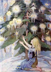 So sah eine schwedische Illustratorin das "kleine Mädchen mit den Schwefelhölzern" (Anne Anderson, pbl.d.)
