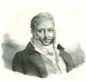Der Gitarrenvirtuose Ferdinando Carulli (1770 - 1841) auf einer Darstellung von Julien-Léopold Boilly (pd-old)