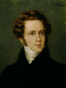 Mutmaßlich die bekannteste Persönlichkeit Siziliens: Vincenzo Bellini (1801 - 1835, Porträt im Civico Museo Bibliografico Musicale Bologna, p.d.) 
