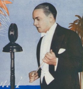 Der Jazz-Pianist und Leiter der Bigband Hotel Pennsylvania Orchestra Vincent Lopez (1895 - 1975), hier auf einem Bild aus den 1920er Jahren, stellte zwar keine Bedrohung, aber für eine Zeit doch eine Konkurrenz zu Aufführungen von Gershwins jazzorientierten Kompositionen dar (upl. Infrogmation 2003).