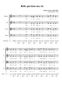 Belle qui tiens ma vie - Beispiel für eine Pavane aus Thoinot Arbeaus Orchésographie 1589 (Hector Basset, Transkr., p.d.)