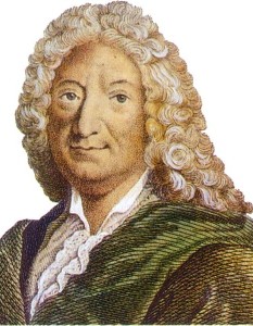 Einer der ersten Autoren, die für die opéra comique schrieben war Alain-René Lesage (1668 - 1747) (Bibl. Nat. de Paris, anonymer Stich, Aufn. 30.12.2010, p.d.).