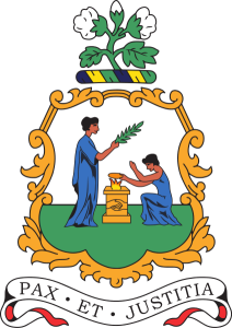 Wappen der zu den Kleinen Antillen gehörenden Inselgruppe St. Vincent und Gremadinen (Prez001, 25.8.2013).