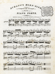 Arrangements von Hornpipes als Tanzform entstanden noch im 19. Jahrhun dert (Oliver Ditson, Boston, http://www.americanantiquarian.org/ Exhibitions/Dance/, US p.d.).