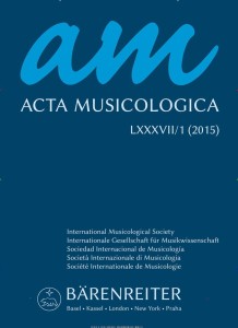 Im Bärenverlag erscheinen die Beiträge der Acta musicologica, in der neuesten Ausgabe ... (B000IODXHA, Bärenreiter Verlag).