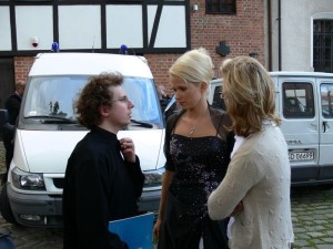 Für Barockmusik gibt es auch im Nachbarland Polen ein aufmerksames Publikum. Das Bild zeigt den Dirigenten Krzysztof Czerwinski mit der Sopransängerin Anita Rywalska-Sosnowska nach einem Danziger Konzert am 31. August 2006 (Elżbieta Sekulak, CC-Liz.)