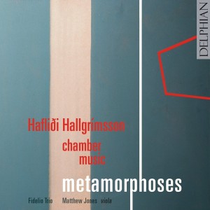 Hallgímssons Streichtrio 'Metamorphoses' wurde vom Fidelio Trio mit dem Bratschisten Matthew Jones eingespielt (B00142X53W, Delphian 2008).