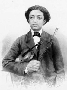 Der aus Matanzas auf Kuba stammende Violinist José White Lafitte fand über Jahre hinweg in Arthur Napoleao einen treuen Konzertbegleiter; 1883 gründeten beide in Río de Janeiro die Sociedade de Concertos Clássicos (Lafitte nach der Entgegennahme des 1. Preises am Conservatoire du Paris, 1856, Bibl. nat. de France, US p.d.).