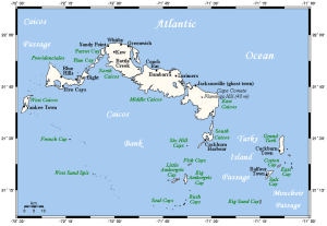 Beliebtes Ausflugsziel bei US-Amerikanern ist zur Festivalzeit - und wegen des stabil warmen Klimas zu jeder Jahreszeit - die Inselgruppe der Turks & Caicos (Kelisi, Juli 2007, GNU Free Doc. Lic.).