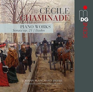 Auf Hybrid SACD erschien erst vor kurzem eine Einspielung der Sonate op. 21 und diverser Etüden von Cécile Chaminade mit Johann Blanchard am Klavier (B00R5AI72Q, Dabringhaus und Grimm, 2015).