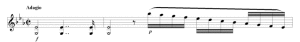 Der markante Beginn des Adagios in Mozarts Sinfonie Es-Dur KV 543 (Incipit, 23.10.2011, Eig. Werk, CC-Liz.)