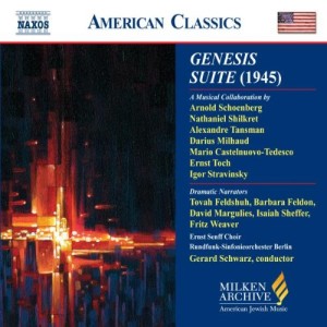 Ein Quodlibet schuf der Rabbi J. Sonderling am Ende des 2. Weltkriegs (und des Holocaust) mit der Genesis Suite und Beiträgen von Schönberg, Shilkret, Milhaud, Strawinsky und anderen (Ltg. Gerard Schwarz, London Philharmonic Orchestra, 2005, Naxos 8.559442).