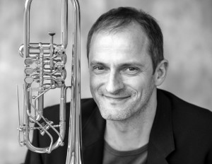 Arrangeur in Sachen Barock und Renaissance am Abend des 9. Juni 2017: Der Solotrompeter des Philharmonischen Orchesters Erfurt, Alexander Bernhard (15322; Theater Erfurt).