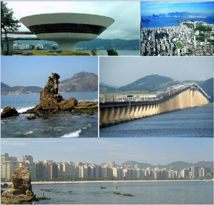 Points of interest in Nitéroi, Bundesstaat Rio de Janeiro, wo Leopoldo Minguez in den 1850er und 1860er Jahren aufwuchs (Kapampagn, UserRJ 2017, 5.1.2017, CC-Liz.)