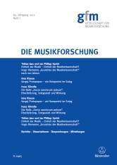 Vor allem nicht-deutscher Musik widmen sich die Beiträge des 2. Hefts der Zeitschrift 'Die Musikforschung' 2017 aus dem Haus Bärenreiter (ISSN 0027-4801).