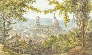 Mendelssohns Aquarell "Blick auf Florenz", 1830 (US p.d.)