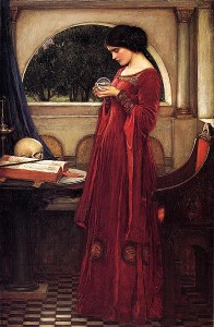 Lässt sich die Zukunft der musikalischen Trends überhaupt vorhersagen? (John William Waterhouse' Gemälde 'The Crystal Ball', 1902, pd-old-auto, US p.d.)