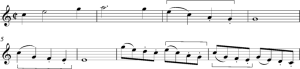 Auch Beethovens Leonoren-Ouvertüre Nr. 3 stand neben seiner 7. Symphonie A-Dur auf dem Programmzettel des 7. Symphoniekonzerts (Ausschnitt ab takt 69; 29.3.1806, p.d.).
