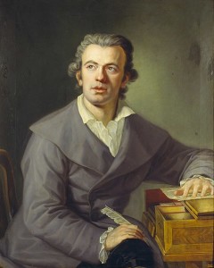 Johan Gottlieb Naumann (1741 - 1801) schrieb neben wenigstens 19 anderen die Kantate 'Zeit und Ewigkeit', die sich zum Anlass der Passionszeit gut eignet (gemalt von seinem Bruder ca. 1780, Städt. Galerie Dresden acc.no. 1980/k 9, p.d.).